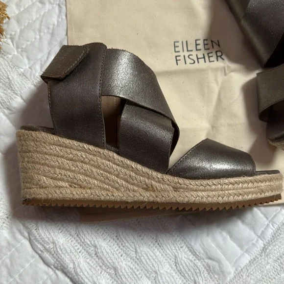 Eileen Fisher Willow Espadrille Wedge Sandals - Picture 11 of 13